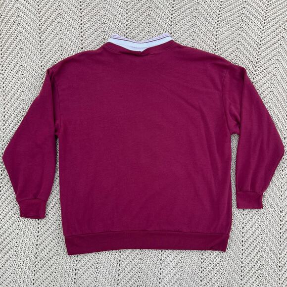 Vintage 90s Travel Teddy Bear Grandma Sweater Sweatshirt  - Size Large - Picture 3 of 6